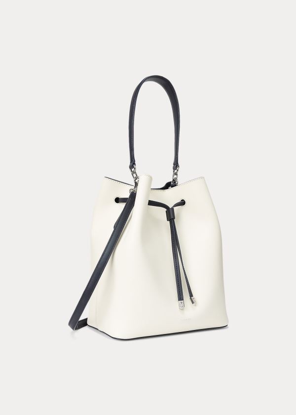 Women's Ralph Lauren Leather Debby Drawstring Bag | 870429FEV